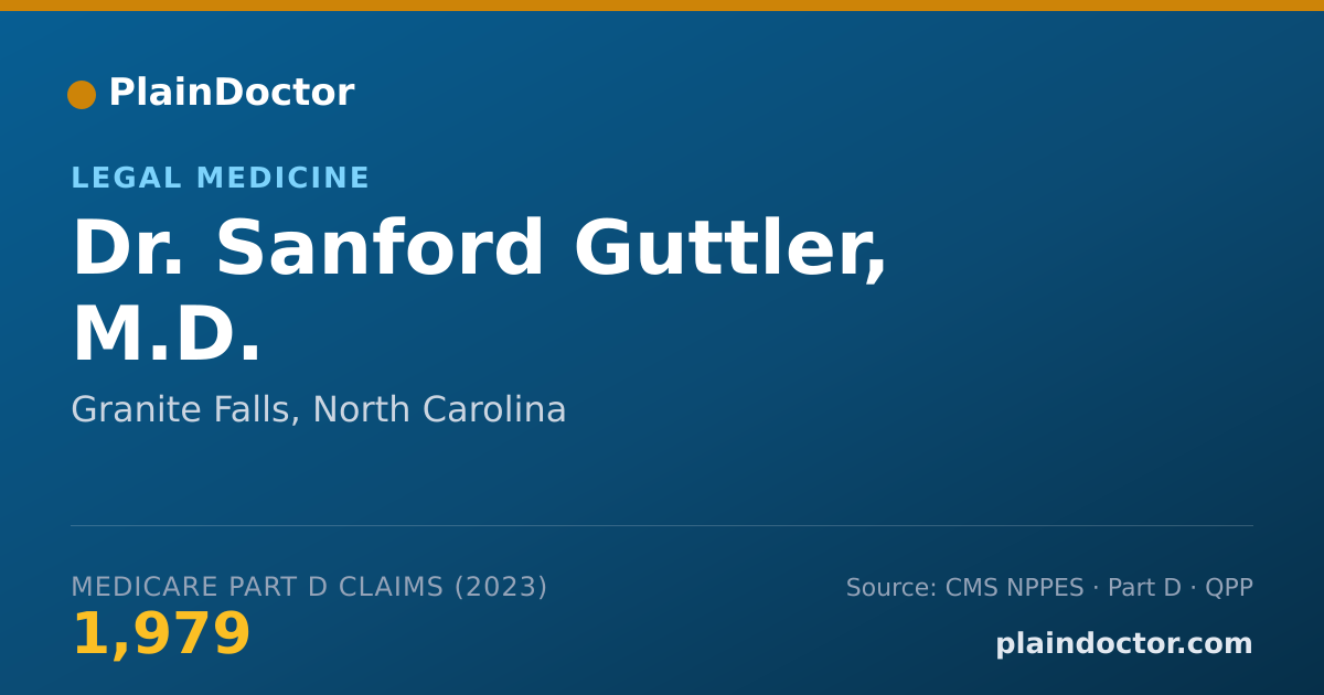 Shareable card for Sanford Guttler, M.D. - Legal Medicine, Granite Falls, NC