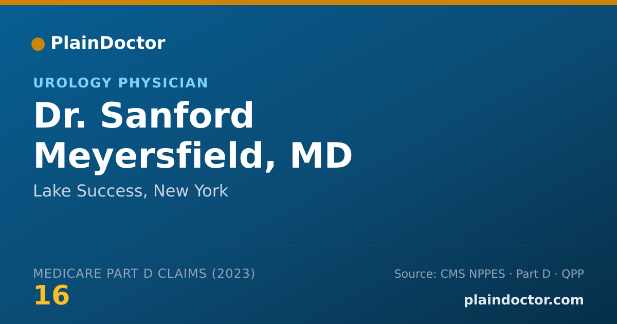 Shareable card for Sanford Meyersfield, MD - Urology Physician, Lake Success, NY
