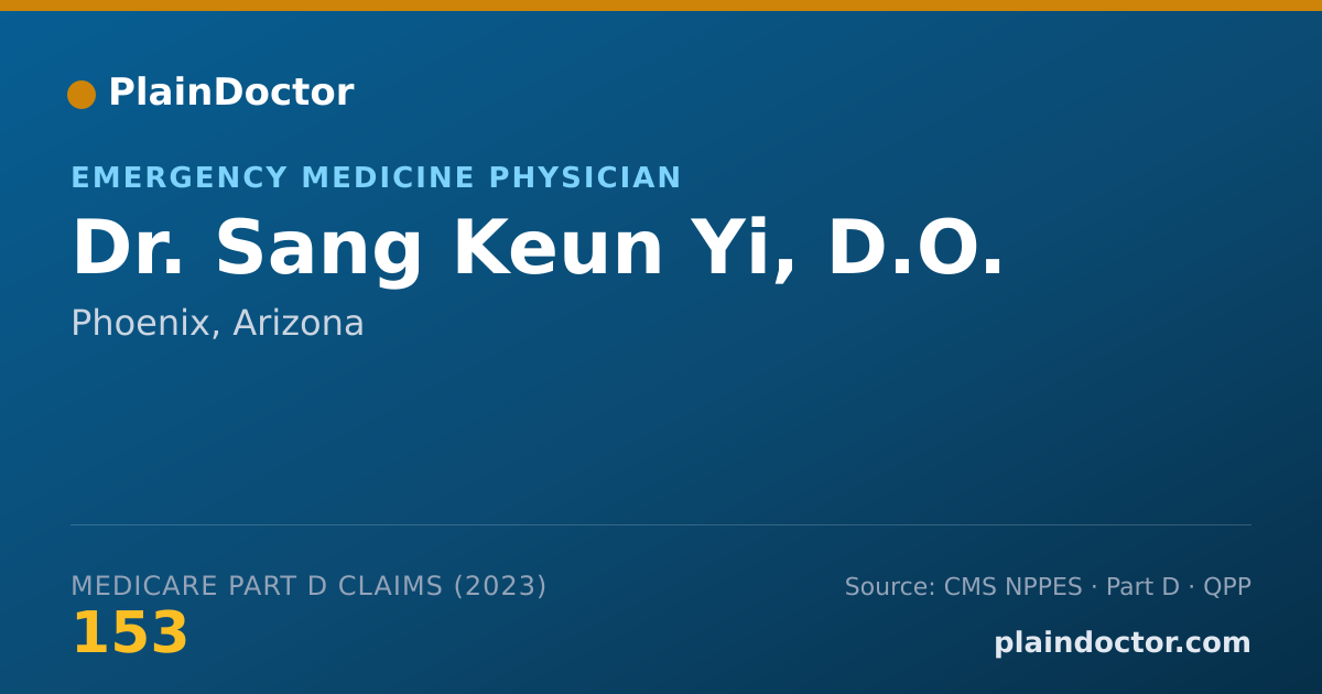 Shareable card for Sang Keun Yi, D.O. - Emergency Medicine Physician, Phoenix, AZ