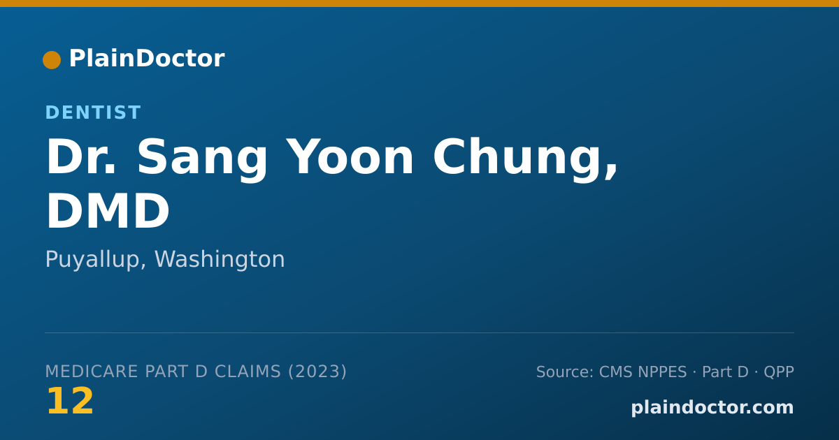 Shareable card for Sang Yoon Chung, DMD - Dentist, Puyallup, WA