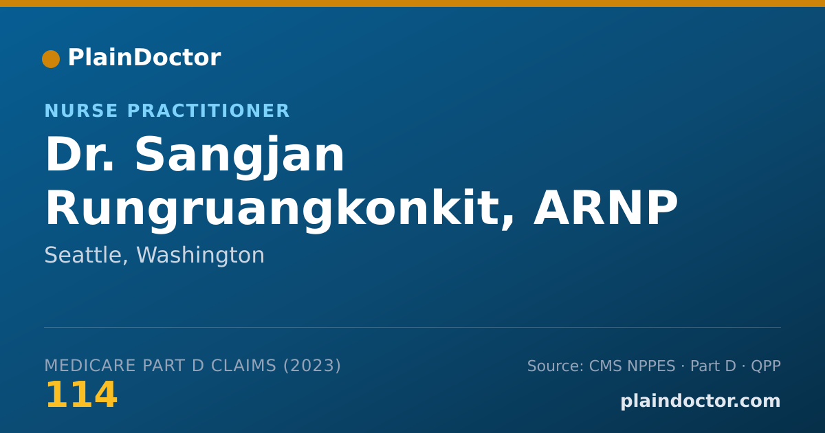 Shareable card for Sangjan Rungruangkonkit, ARNP - Nurse Practitioner, Seattle, WA