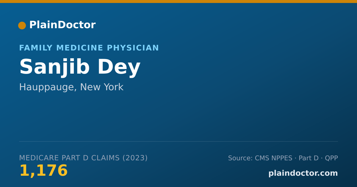 Shareable card for Sanjib Dey - Family Medicine Physician, Hauppauge, NY