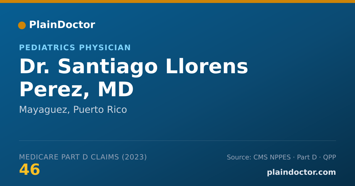 Shareable card for Santiago Llorens Perez, MD - Pediatrics Physician, Mayaguez, PR