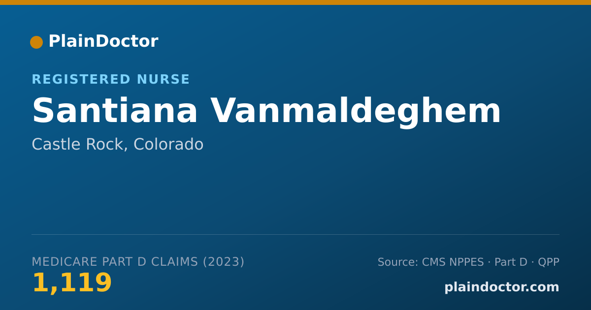 Shareable card for Santiana Vanmaldeghem - Registered Nurse, Castle Rock, CO