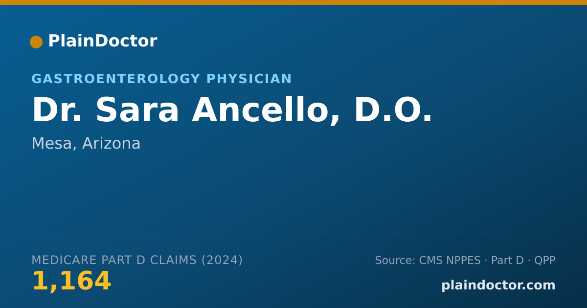 Shareable card for Sara Ancello, D.O. - Gastroenterology Physician, Mesa, AZ