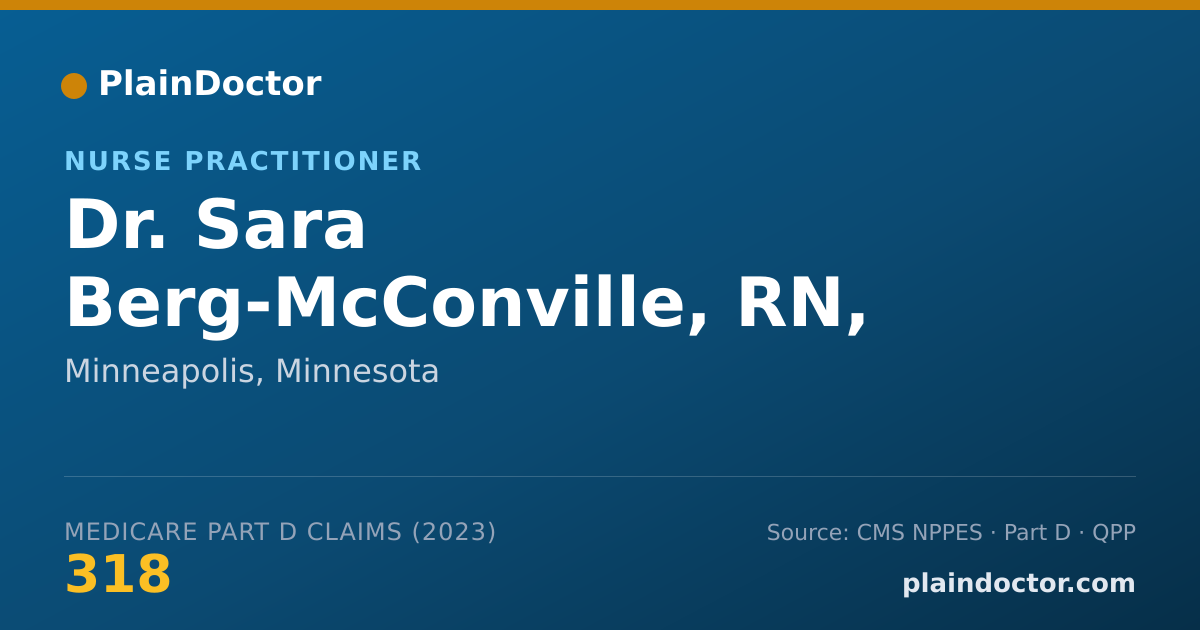 Shareable card for Sara Berg-McConville, RN, CNP - Nurse Practitioner, Minneapolis, MN