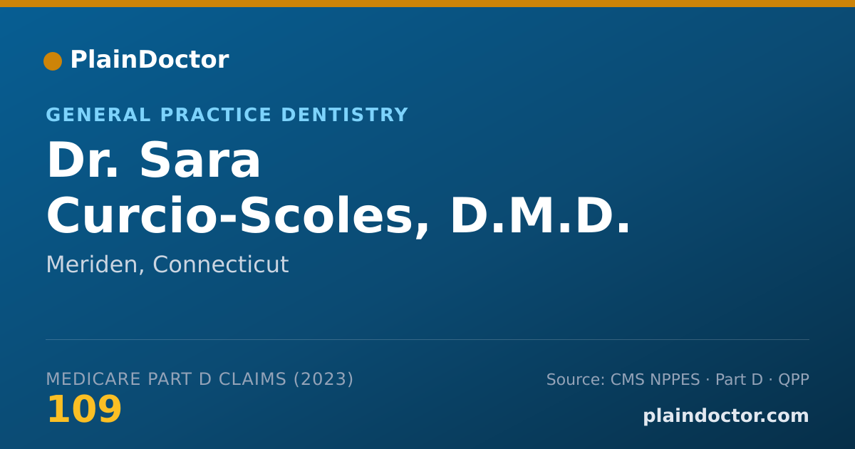 Shareable card for Sara Curcio-Scoles, D.M.D. - General Practice Dentistry, Meriden, CT