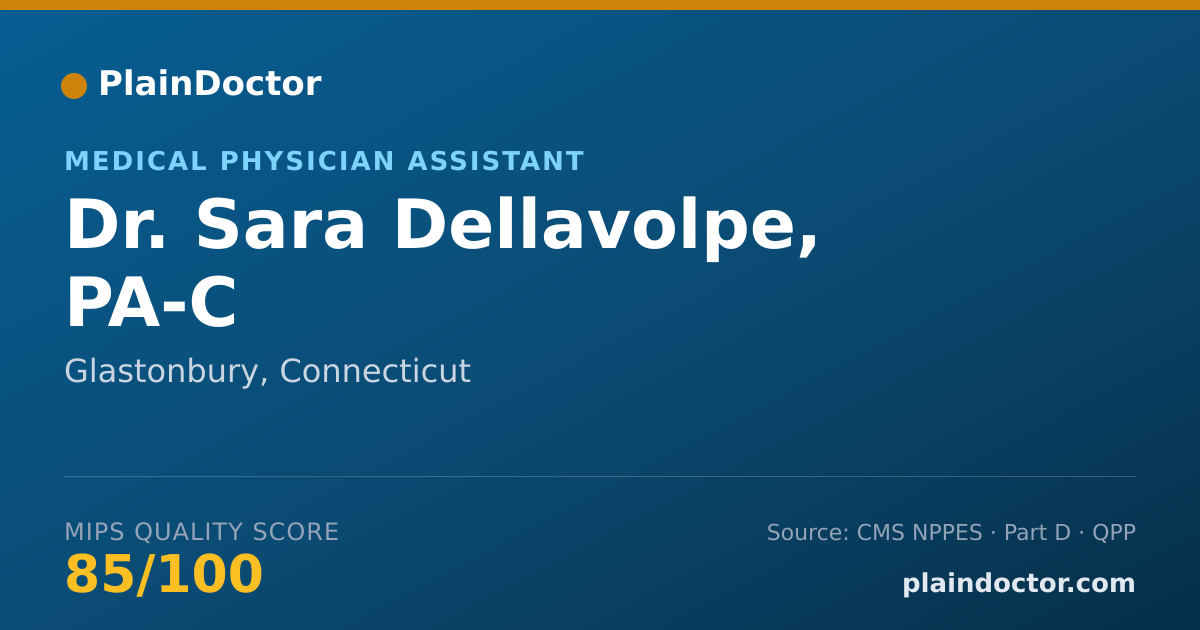 Shareable card for Sara Dellavolpe, PA-C - Medical Physician Assistant, Glastonbury, CT