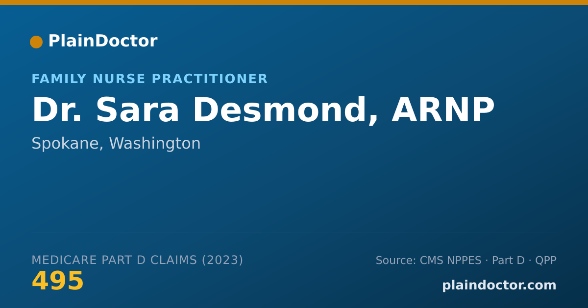 Shareable card for Sara Desmond, ARNP - Family Nurse Practitioner, Spokane, WA