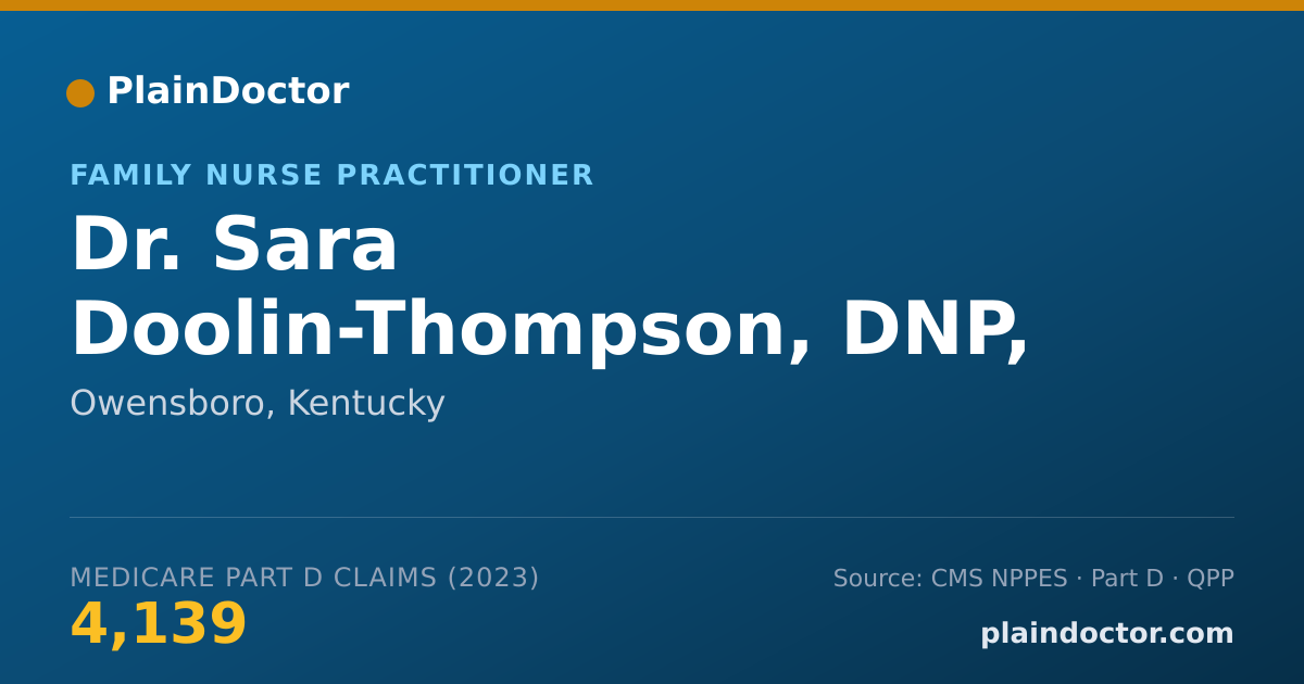 Shareable card for Sara Doolin-Thompson, DNP, APRN-BC, CNOR - Family Nurse Practitioner, Owensboro, KY