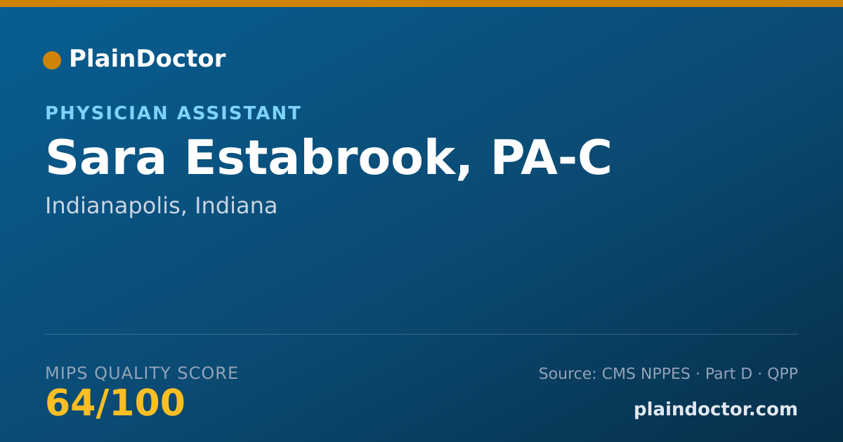 Shareable card for Sara Estabrook, PA-C - Physician Assistant, Indianapolis, IN