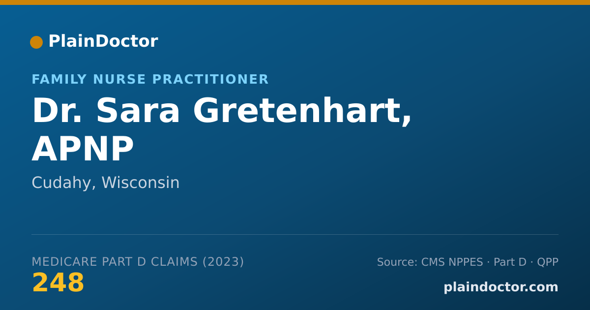Shareable card for Sara Gretenhart, APNP - Family Nurse Practitioner, Cudahy, WI