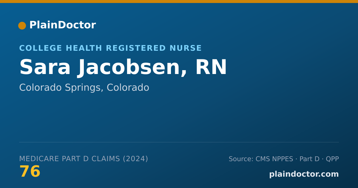 Shareable card for Sara Jacobsen, RN - College Health Registered Nurse, Rochester, MN