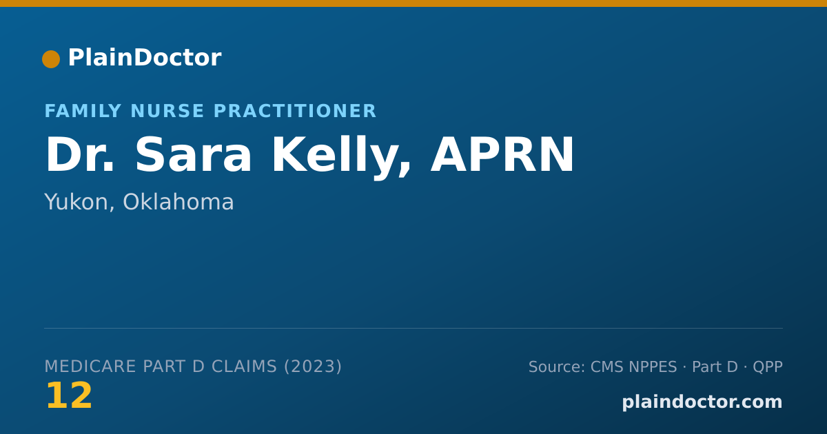 Shareable card for Sara Kelly, APRN - Family Nurse Practitioner, Yukon, OK