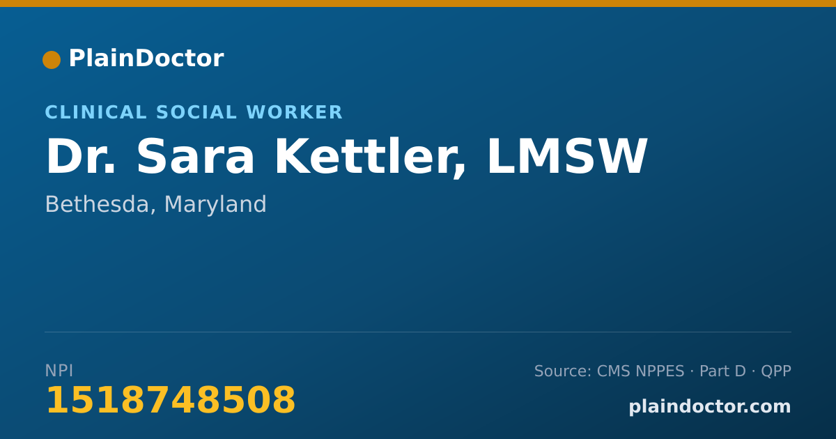 Shareable card for Sara Kettler, LMSW - Clinical Social Worker, Bethesda, MD