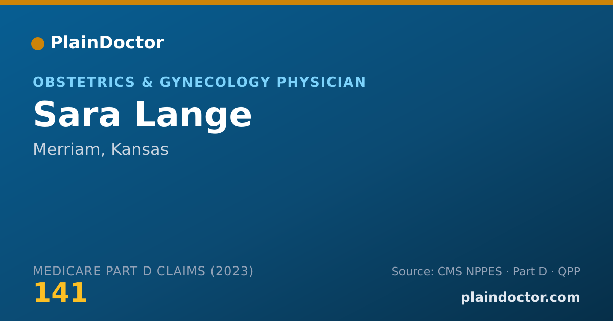 Shareable card for Sara Lange - Obstetrics & Gynecology Physician, Merriam, KS