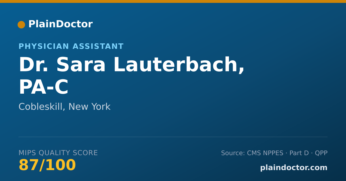 Shareable card for Sara Lauterbach, PA-C - Physician Assistant, Cobleskill, NY