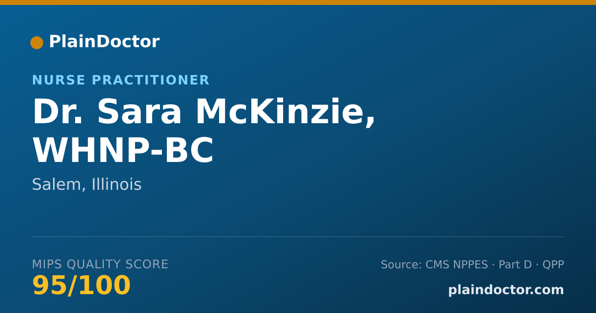 Shareable card for Sara McKinzie, WHNP-BC - Nurse Practitioner, Salem, IL