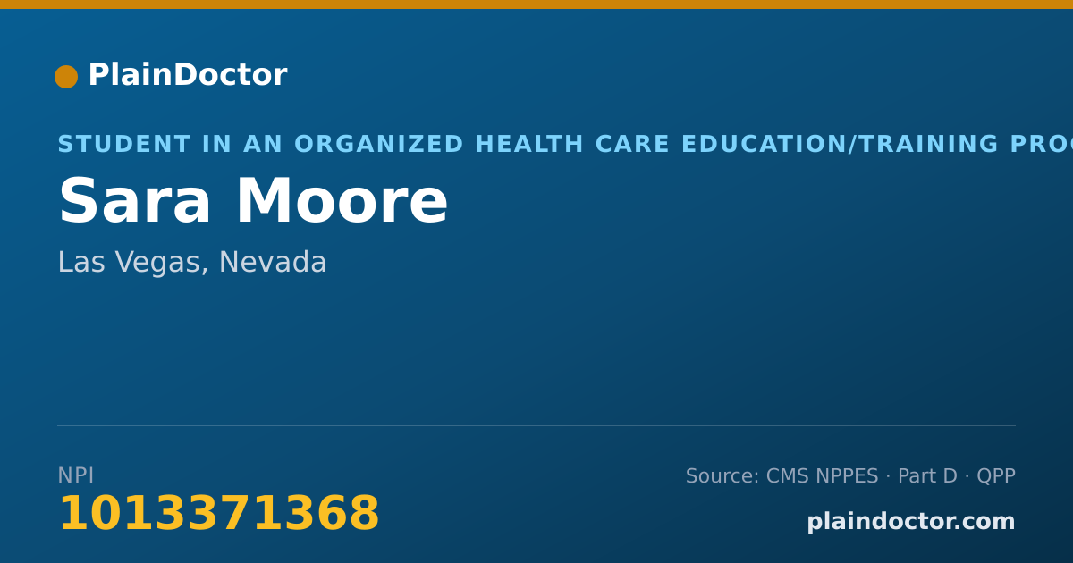 Shareable card for Sara Moore - Behavior Analyst, Las Vegas, NV