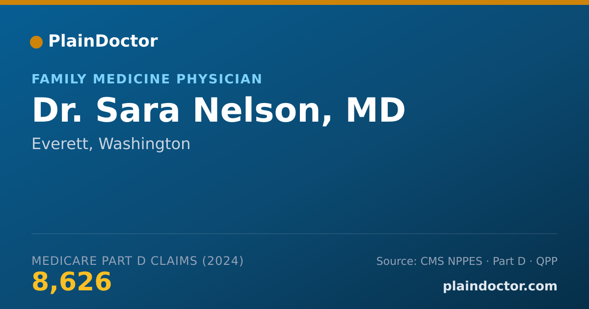 Shareable card for Sara Nelson, MD - Family Medicine Physician, Everett, WA