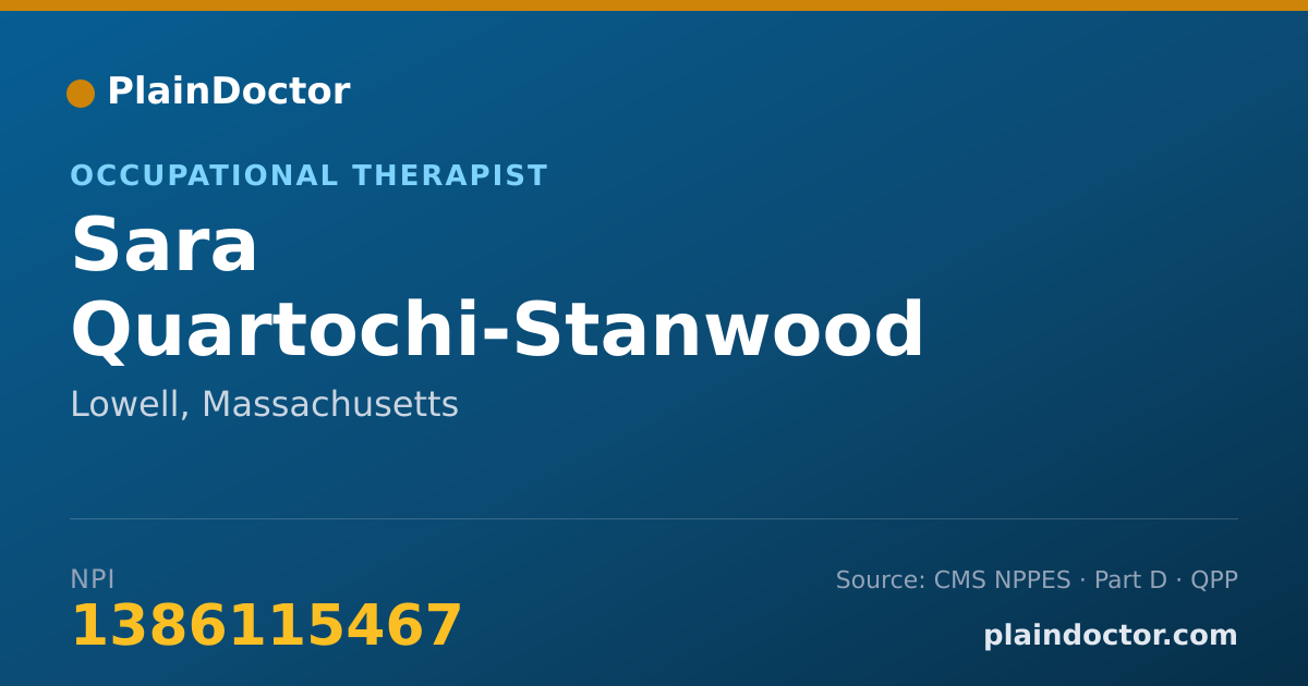 Shareable card for Sara Quartochi-Stanwood - Occupational Therapist, Lowell, MA
