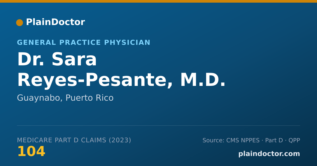 Shareable card for Sara Reyes-Pesante, M.D. - General Practice Physician, Guaynabo, PR