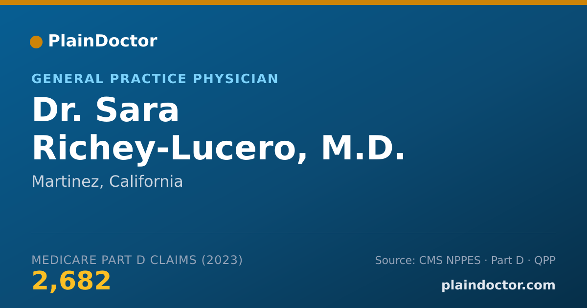 Shareable card for Sara Richey-Lucero, M.D. - General Practice Physician, Martinez, CA