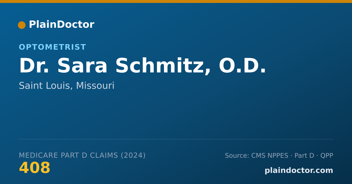 Shareable card for Sara Schmitz, O.D. - Optometrist, Saint Louis, MO