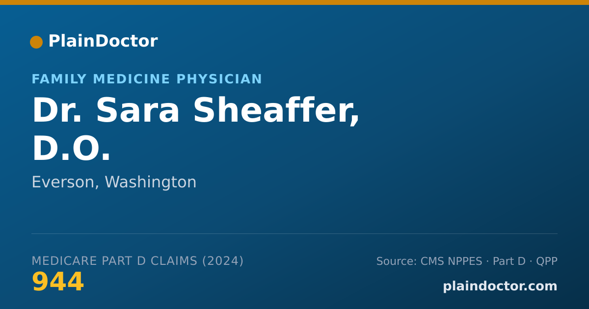 Shareable card for Sara Sheaffer, D.O. - Family Medicine Physician, Everson, WA