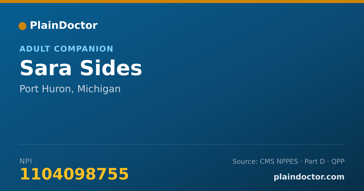 Shareable card for Sara Sides - Adult Companion, Port Huron, MI