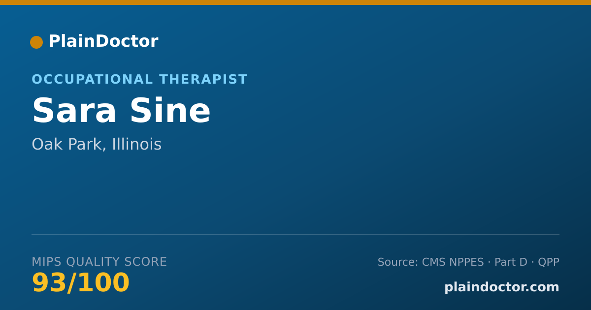 Shareable card for Sara Sine - Occupational Therapist, Oak Park, IL