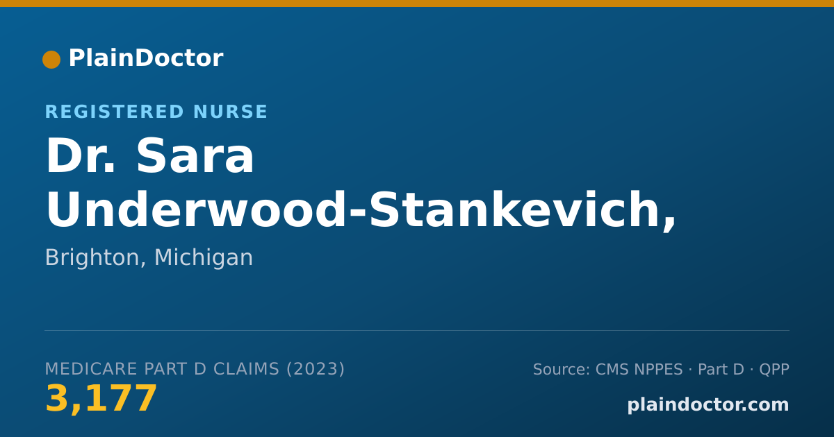 Shareable card for Sara Underwood-Stankevich, FNP-C - Registered Nurse, Brighton, MI