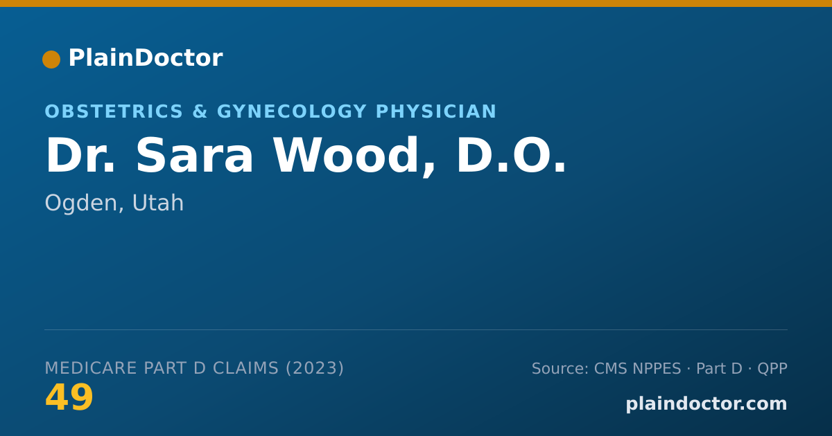 Shareable card for Sara Wood, D.O. - Obstetrics & Gynecology Physician, Ogden, UT