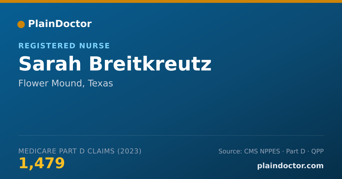 Shareable card for Sarah Breitkreutz - Registered Nurse, Flower Mound, TX