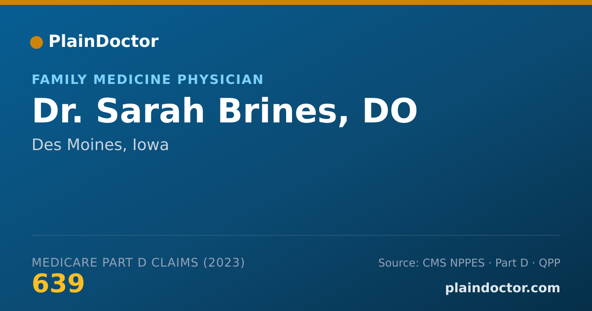 Shareable card for Sarah Brines, DO - Family Medicine Physician, Des Moines, IA