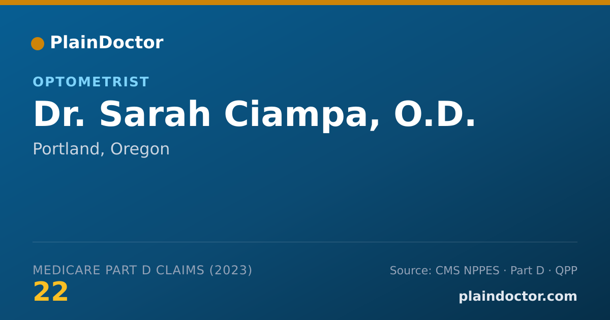 Shareable card for Sarah Ciampa, O.D. - Optometrist, Portland, OR