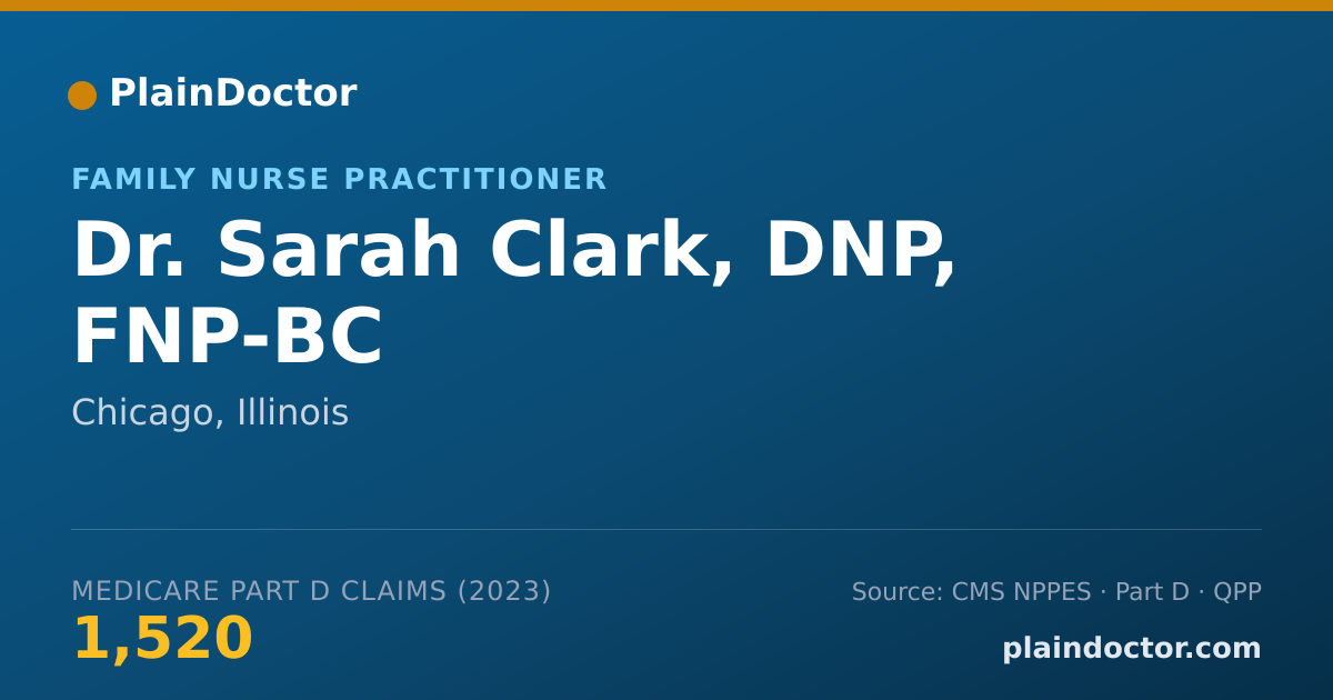 Shareable card for Sarah Clark, DNP, FNP-BC - Family Nurse Practitioner, Chicago, IL