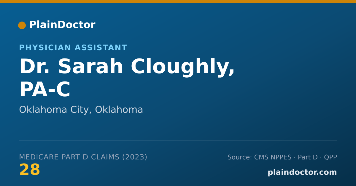 Shareable card for Sarah Cloughly, PA-C - Physician Assistant, Oklahoma City, OK
