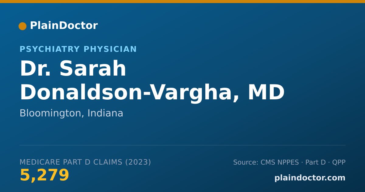Shareable card for Sarah Donaldson-Vargha, MD - Psychiatry Physician, Bloomington, IN