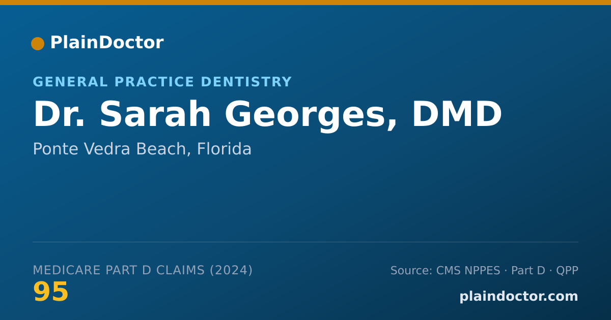 Shareable card for Sarah Georges, DMD - General Practice Dentistry, Ponte Vedra Beach, FL