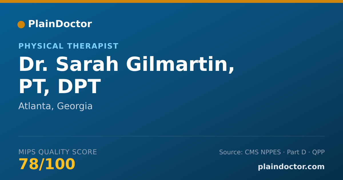 Shareable card for Sarah Gilmartin, PT, DPT - Physical Therapist, Atlanta, GA