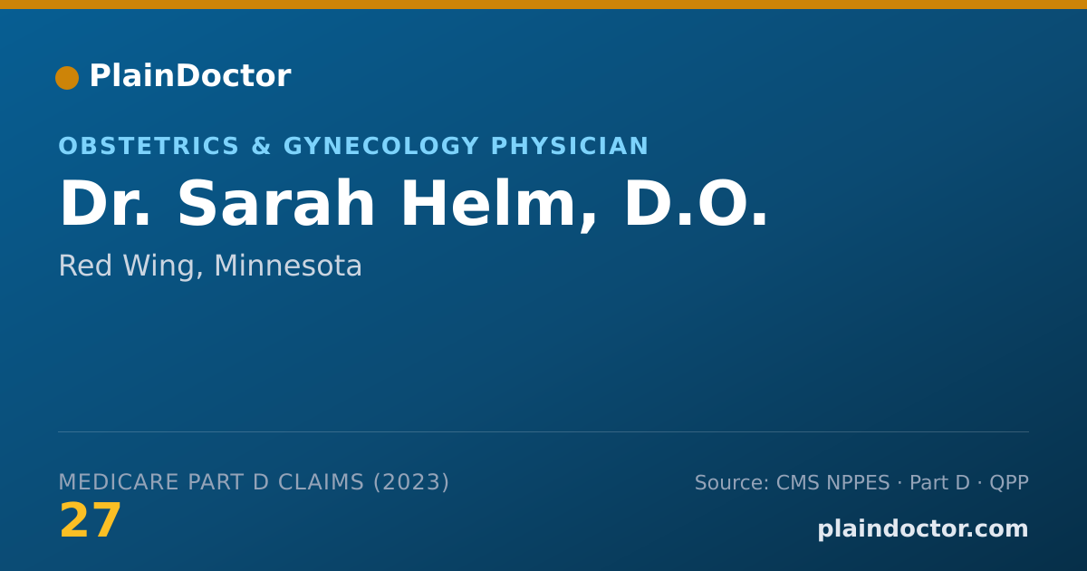 Shareable card for Sarah Helm, D.O. - Obstetrics & Gynecology Physician, Red Wing, MN