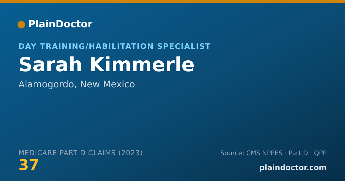 Shareable card for Sarah Kimmerle - Day Training/Habilitation Specialist, Alamogordo, NM