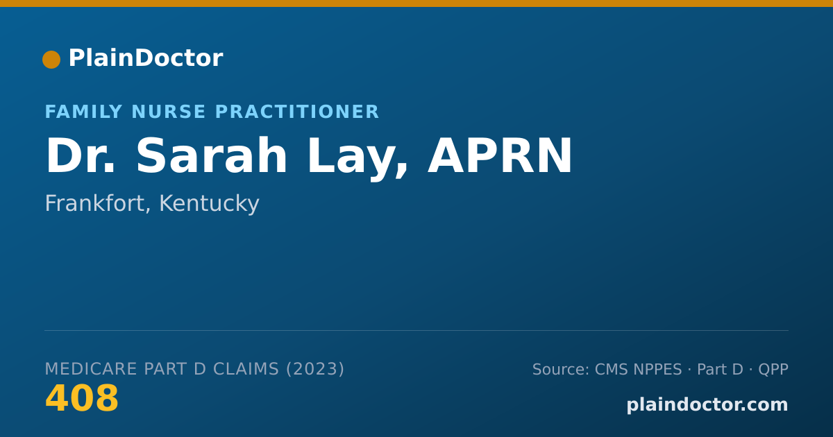 Shareable card for Sarah Lay, APRN - Family Nurse Practitioner, Frankfort, KY