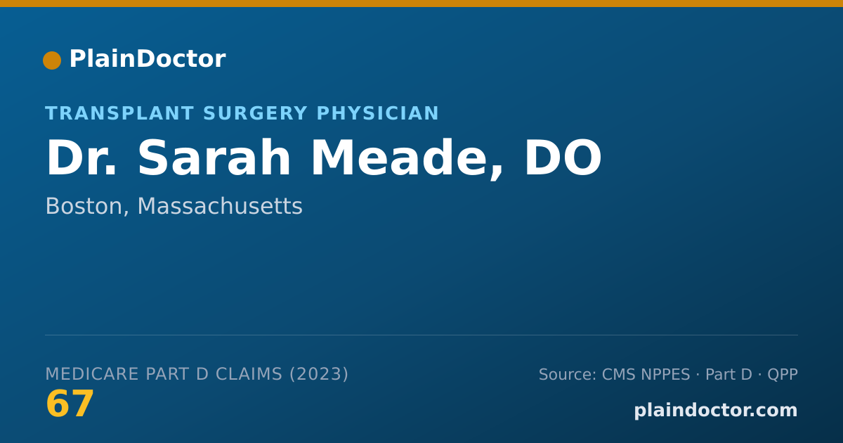Shareable card for Sarah Meade, DO - Transplant Surgery Physician, Boston, MA