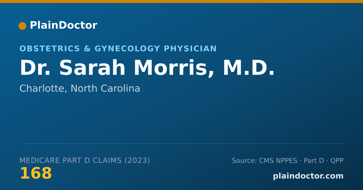Shareable card for Sarah Morris, M.D. - Obstetrics & Gynecology Physician, Charlotte, NC