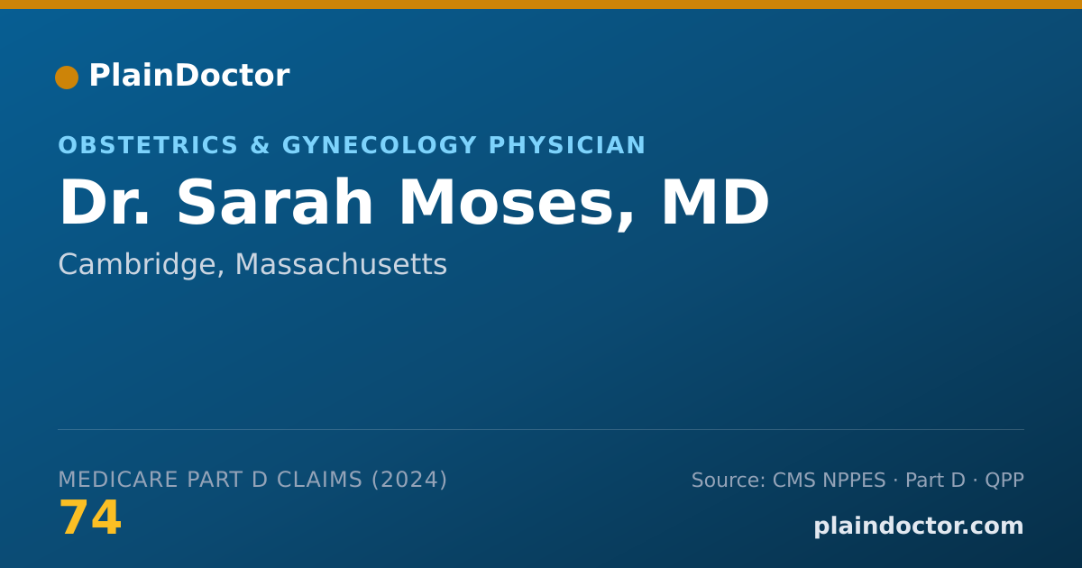 Shareable card for Sarah Moses, MD - Obstetrics & Gynecology Physician, Cambridge, MA
