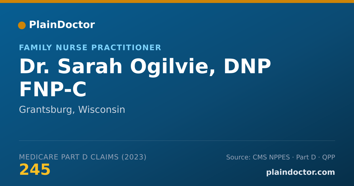Shareable card for Sarah Ogilvie, DNP FNP-C - Family Nurse Practitioner, Grantsburg, WI