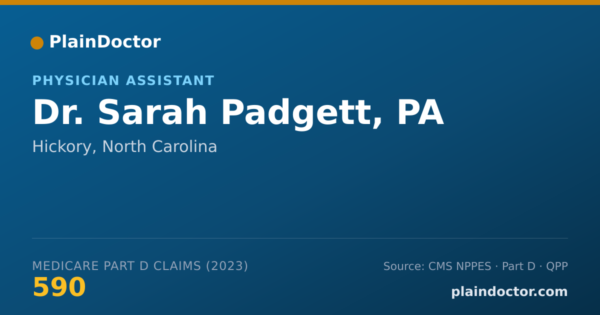 Shareable card for Sarah Padgett, PA - Physician Assistant, Hickory, NC