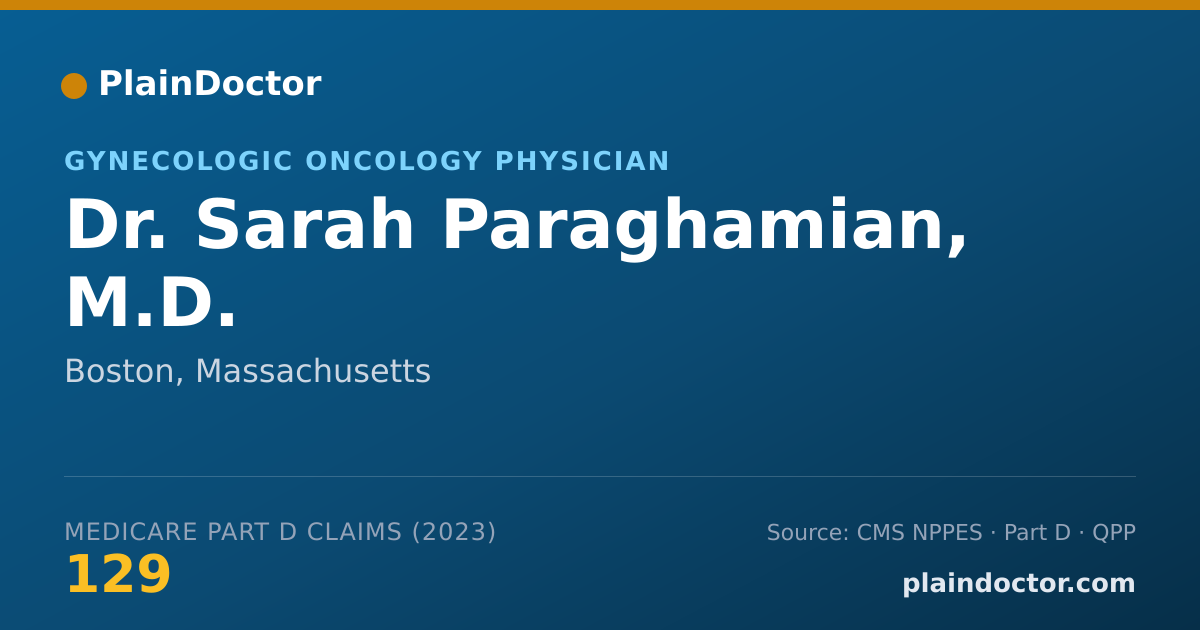 Shareable card for Sarah Paraghamian, M.D. - Gynecologic Oncology Physician, Boston, MA